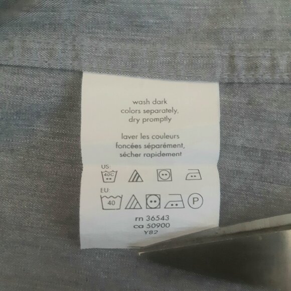 Michael Kors SZ 15 MK Slim Fit 100% Cotton Button Up Men's Grey Shirt - Picture 5 of 10